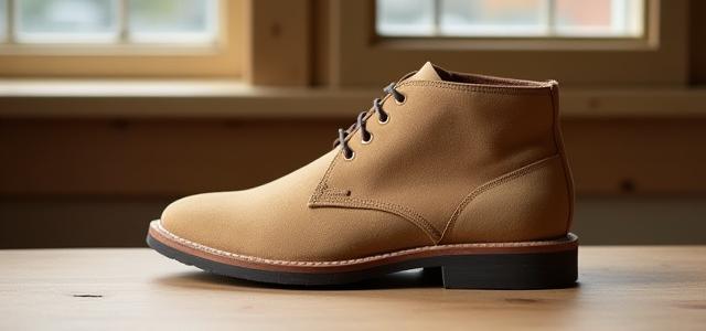 장인정신이 깃든 남성 처커 부츠